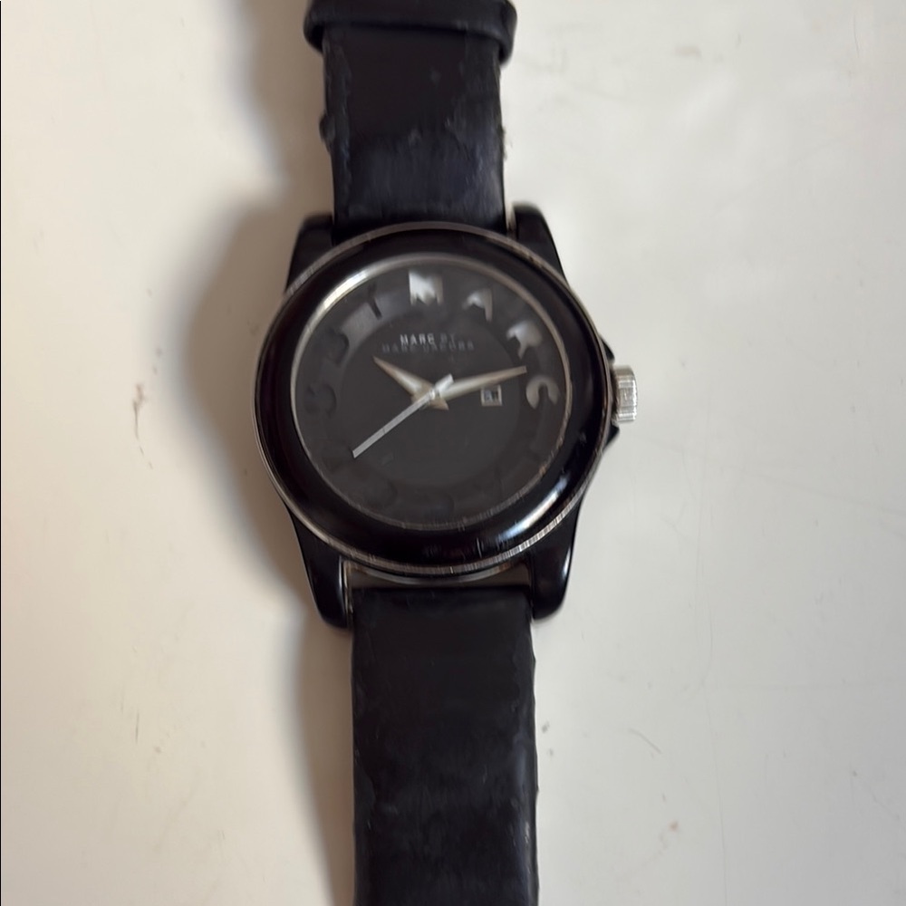 Marc by Marc Jacobs Black Leather Watch